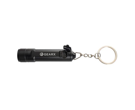 Gear X wiederaufladbare ultrahelle Key-Chain Taschenlampe Schwarz - GearX P514.5001