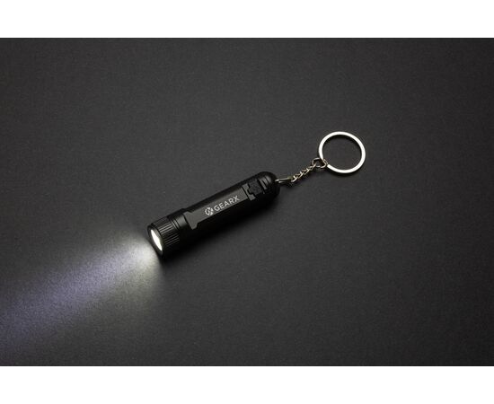 Gear X wiederaufladbare ultrahelle Key-Chain Taschenlampe Schwarz - GearX P514.5001