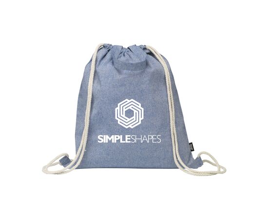 GRS Recycled Cotton PromoBag Plus (180 g/m²) Rucksack Blau -  365530