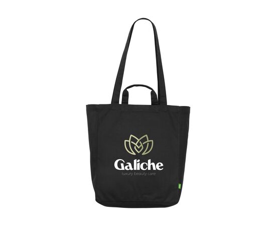 Organic Cotton Canvas Tote Bag (280 g/m²) sac Noir -  523198