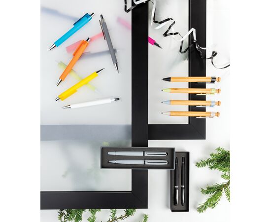 Bamboo pen with wheatstraw clip White - XD Collection P610.543