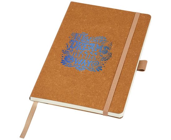 Kilau notitieboek van gerecycled leer  Naturel - Unbranded 10781006