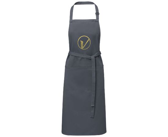 Andrea 240 g/m² apron with adjustable neck strap Dark grey - Unbranded 11333483