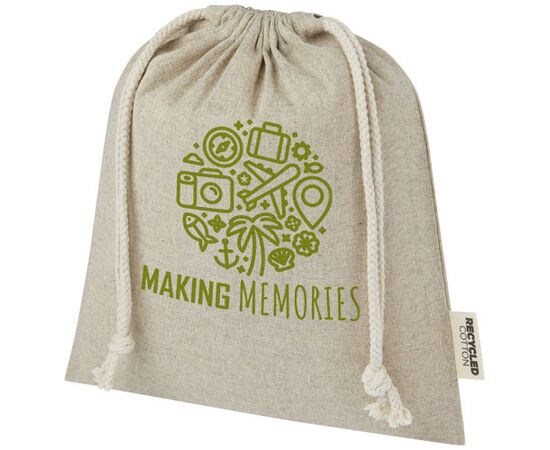 Pheebs 150 g/m² GRS recycled cotton gift bag medium 1.5L Heather natural - Unbranded 12067106