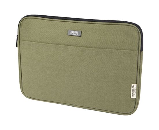 Joey 14" GRS recycled canvas laptop sleeve 2L Olive - Unbranded 12068060