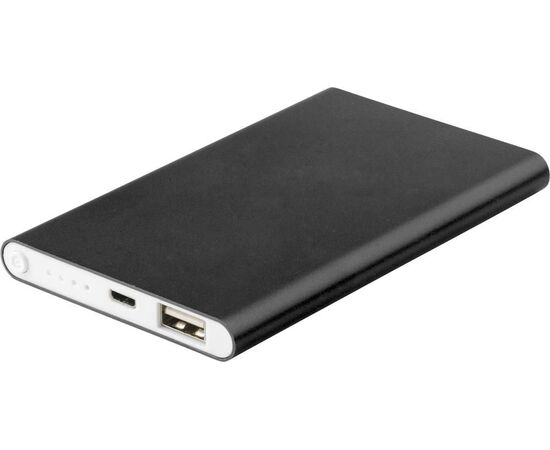 Chargeur en aluminium de 4 000mAh Ezra Noir -  7298.001