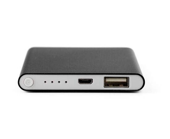 Chargeur en aluminium de 4 000mAh Ezra Noir -  7298.001