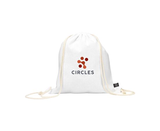 PromoColour GRS Recycled Cotton Backpack (150 g/m²) White -  403610
