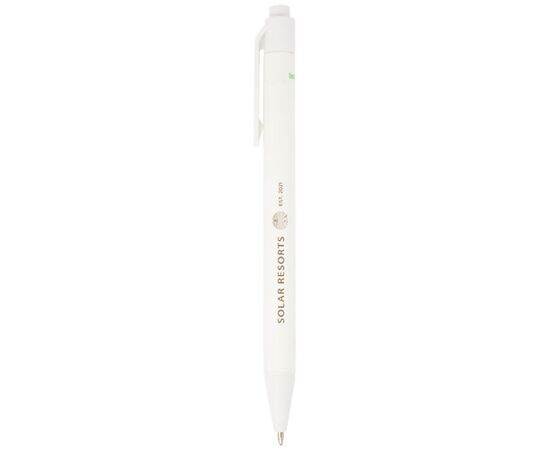 Stylo bille Chartik monochromatique en papier recyclé avec finition mate (encre noire) Blanc - Unbranded 10783901
