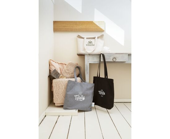 Wolkat Rabat Recycled Textile Shopper winkeltas Zwart - Wolkat 121898