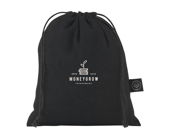 Gift Pouch GRS Recycled Cotton (150 g/m²) S Noir -  231398