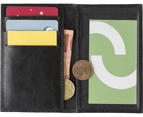 Leather credit card wallet Lee Black -  8050.001