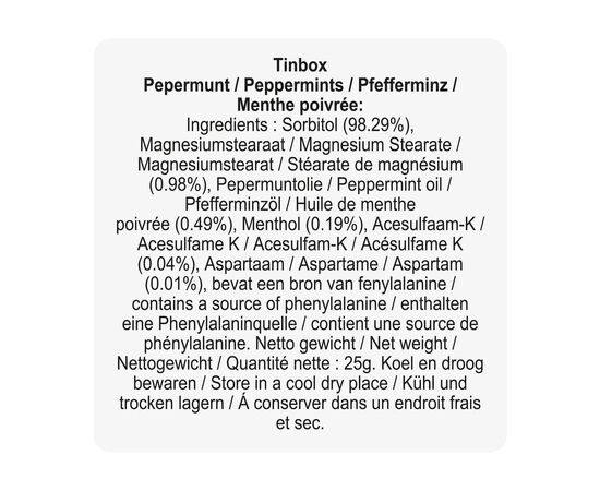TinBox pepermuntjes Zilver -  26230160