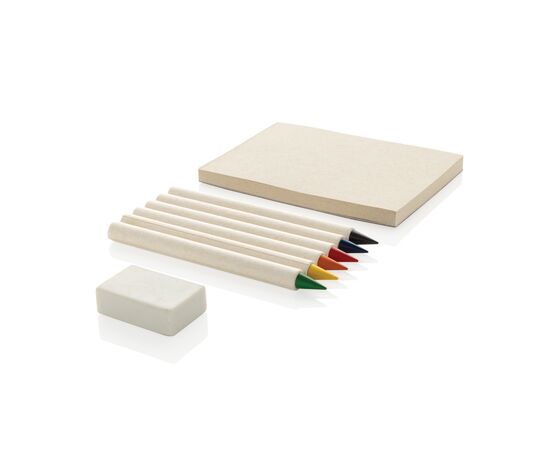 Set de 6 crayons de couleur avec carnet GRS Infinity Micki Blanc - XD Collection P611.3603
