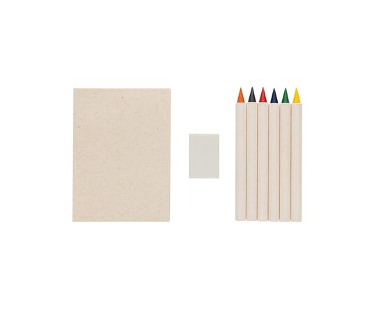 Set de 6 crayons de couleur avec carnet GRS Infinity Micki Blanc - XD Collection P611.3603