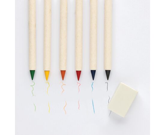 Set de 6 crayons de couleur avec carnet GRS Infinity Micki Blanc - XD Collection P611.3603