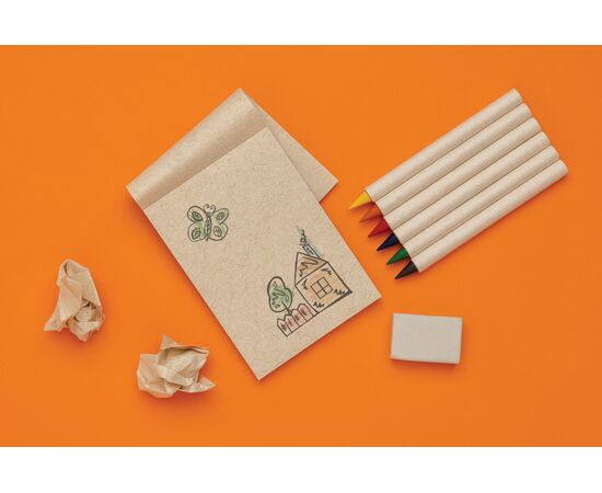 Set de 6 crayons de couleur avec carnet GRS Infinity Micki Blanc - XD Collection P611.3603