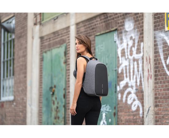 Bobby Hero Small, Anti-theft backpack Grey, Black - XD Design P705.702