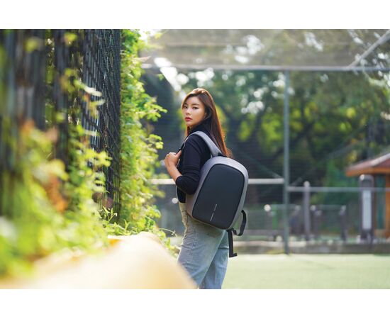 Bobby Hero Small, Anti-theft backpack Grey, Black - XD Design P705.702