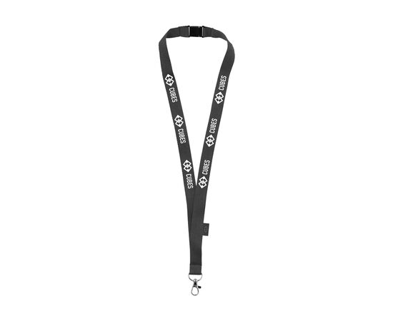 Lanyard Safety RPET 2 cm keycord Zwart -  286498