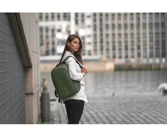 Bobby Hero Small, Anti-theft backpack Green, Black - XD Design P705.707