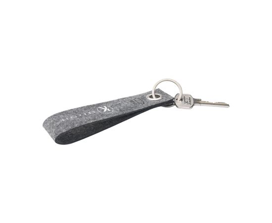GRS RPET Felt Keyring Schlüsselanhänger Grau -  153190