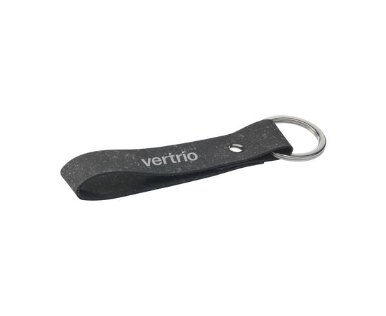 Recycled Leather Keyring Black - Made Out Of W13798