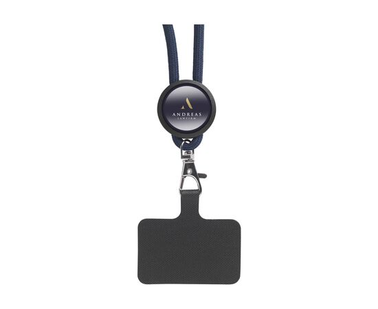 Lace Lanyard GRS RPET 5 mm keycord Navy -  153332