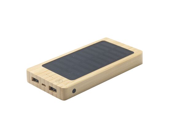 Solar Powerbank 8000+ Wireless Charger Ladegerät Bambus -  520644 Solar Powerbank 8000+ Wireless Charger Ladegerät Bambus -  520644
