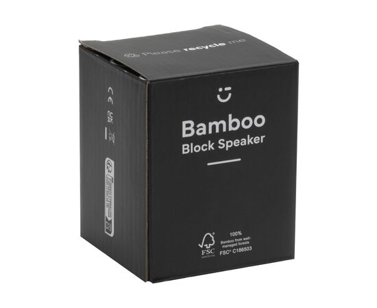 Bamboo Block Speaker avec chargeur sans fil Bambou -  589344
