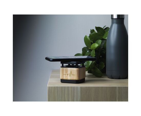 Bamboo Block Speaker avec chargeur sans fil Bambou -  589344