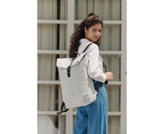 Urban waterbestendige flap-top rugzak Gebroken wit, Zwart - XD Design P706.2613