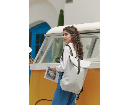 Urban waterbestendige flap-top rugzak Gebroken wit, Zwart - XD Design P706.2613