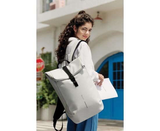 Urban waterbestendige flap-top rugzak Gebroken wit, Zwart - XD Design P706.2613