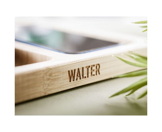 Walter Bamboo Single Dock 15W organisateur et chargeur Bambou - Walter W02844
