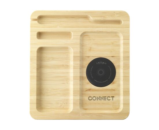 Walter Bamboo Single Dock 15W organisateur et chargeur Bambou - Walter W02844