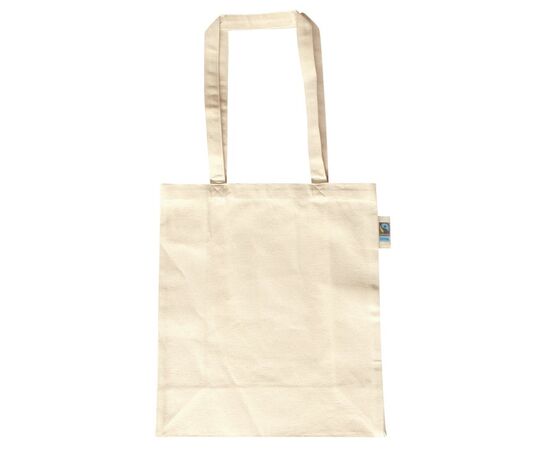 310 Gramm Fairtrade Tasche mit langen Griffen Ecru - MultiGift Fairtrade 998513