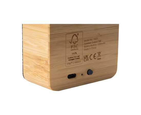 Sonido 5W Bamboo Wireless Speaker draadloze speaker Bamboe -  102344