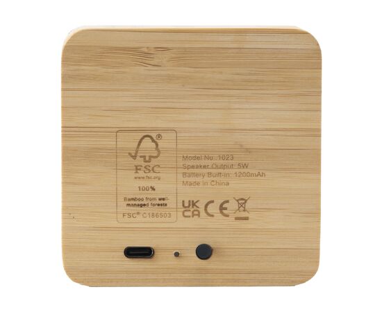 Sonido 5W Bamboo Wireless Speaker draadloze speaker Bamboe -  102344