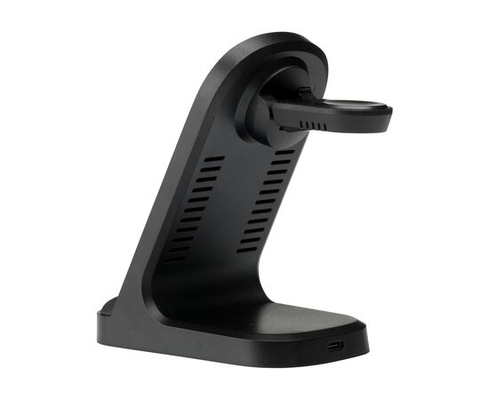 Triple-Up RCS Recycled ABS Wireless Charger Stand Noir -  127598
