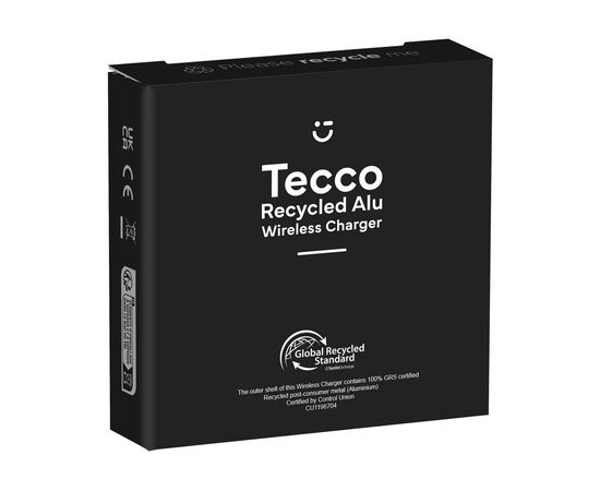 Tecco GRS Recycled Alu 15W Wireless Charger Noir -  144598