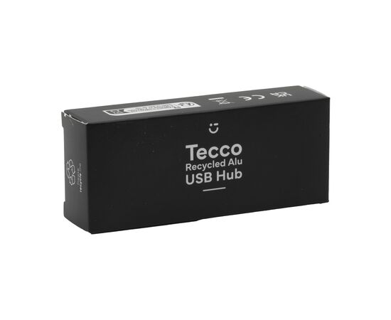 Tecco GRS Recycled Alu USB Hub Schwarz -  144698