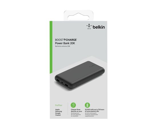 Belkin BoostCharge Powerbank 20K Zwart - Belkin 249398