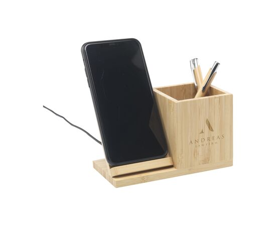 Bamboo Boss 15W support de charge/porte-stylo Bambou -  689544