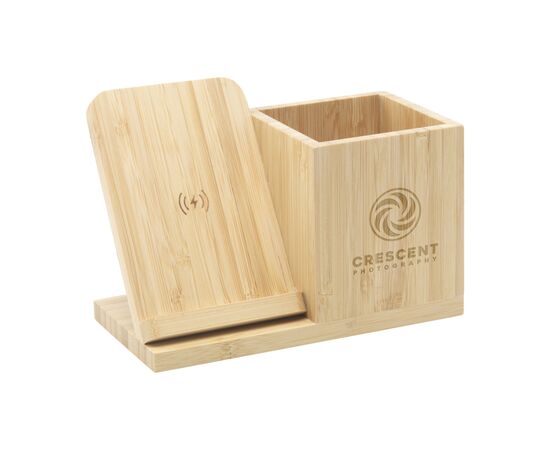 Bamboo Boss 15W support de charge/porte-stylo Bambou -  689544