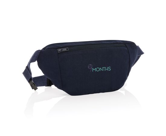 Sac banane en toile recyclée et non teintée Impact AWARE™ Bleu foncé - XD Collection P730.075