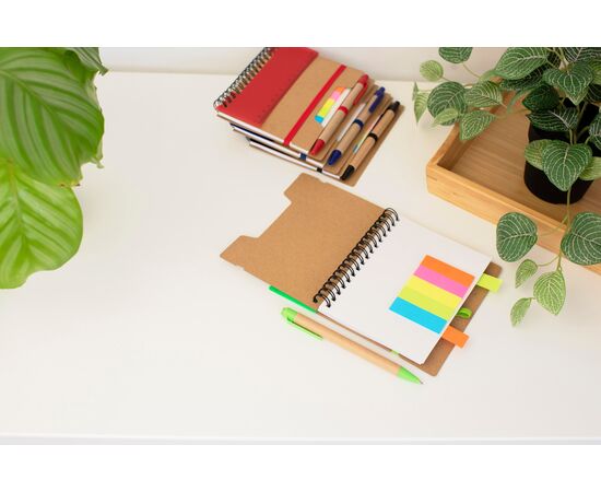 Recycled papieren notitieboek Angela Blauw -  9182.005