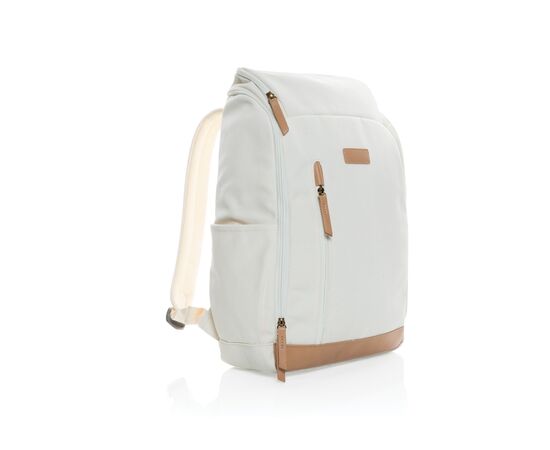 Sac à dos ordinateur Impact AWARE™ en toile 16oz recyclé Blanc cassé - XD Collection P760.240