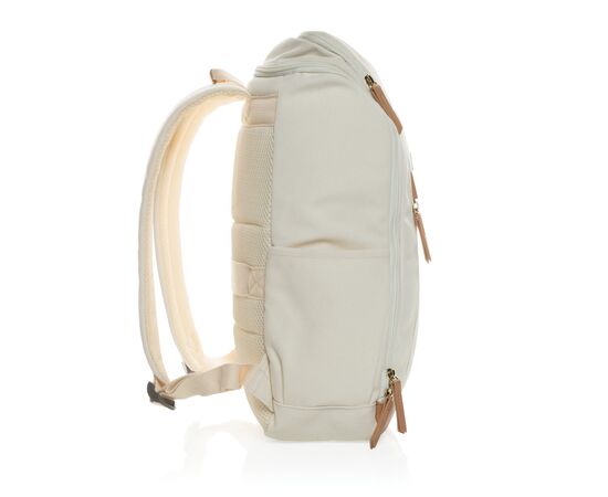 Sac à dos ordinateur Impact AWARE™ en toile 16oz recyclé Blanc cassé - XD Collection P760.240