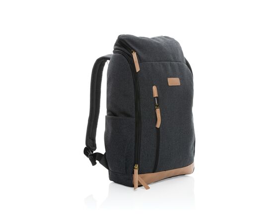 Impact AWARE™ 16 oz. r recyceltem canvas 15" Laptop-Rucksack Schwarz - XD Collection P760.241